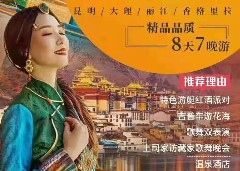 雙飛云南:昆明大理麗江香格里拉8日游